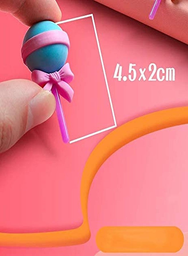 Sellon1 Imported Stuff Cutest Donuts Ice Cream Cone Ice Cream and Lolipop Erasers Set - B’Day Return Gift Party Idea for Kids Birthday (04 Packs/16 PCS./lot) - Image 3